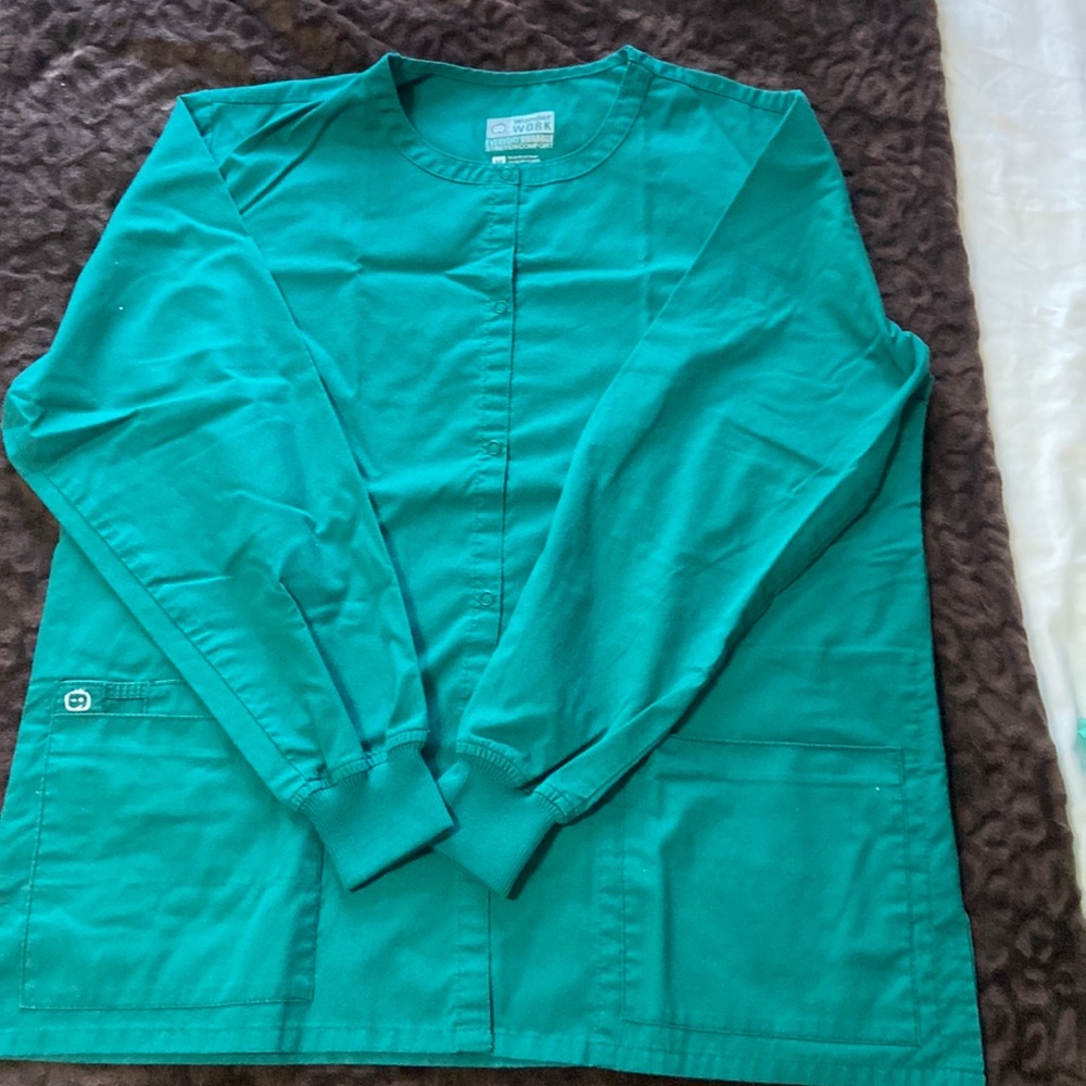 WARM UP SCRUB JACKET GREEN WONDERWINK